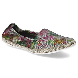 Espadrilky Lemar - 10012 Kwiaty Czarny