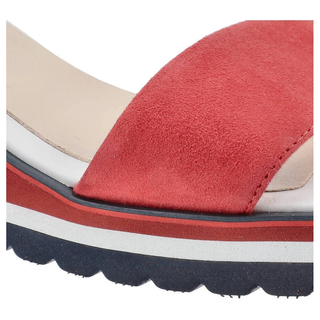 Sandále Damiss - DS-269 Czerwony Zamsz/Granat Zamsz