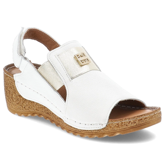 Sandále ARMODO - 50110 V.Biały/Złoty