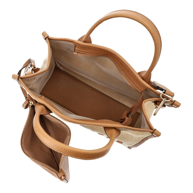 Kabelka HISPANITAS - BV253833 Rafia-V25 Natural Samba-V25 Cuoio