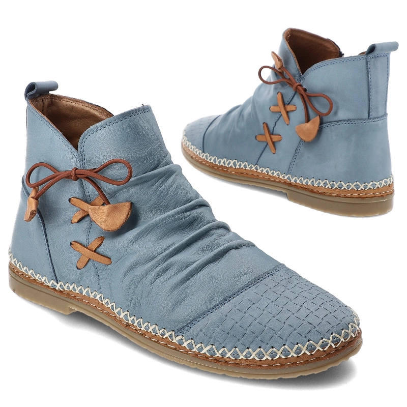 Členkové Topánky Ravini - 1821-X Denim-Tan