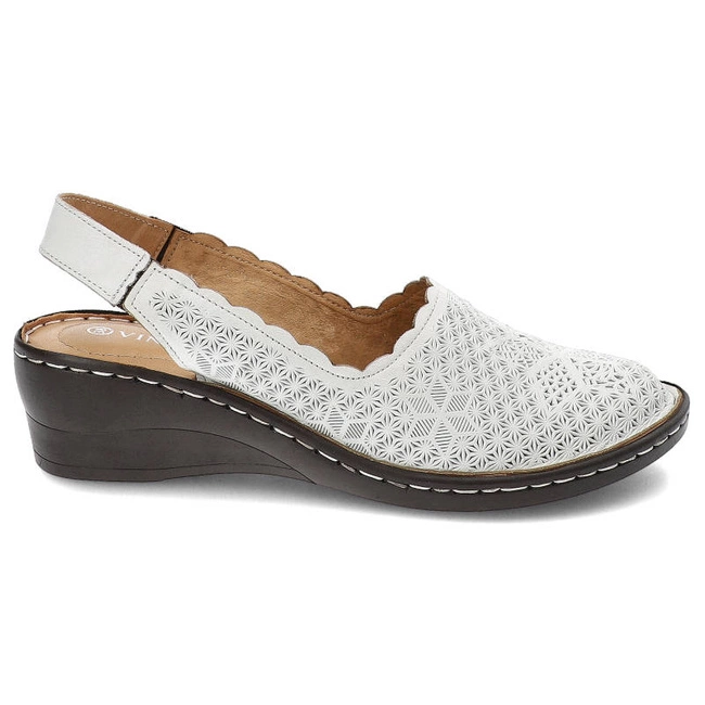 Sandále Vinceza - 23-43010 WH Biały