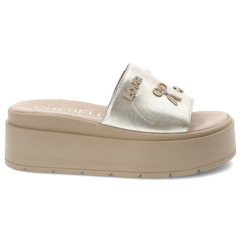 Šľapky CHEBELLO - 4600_-046-000-PSK-S370 Złoty