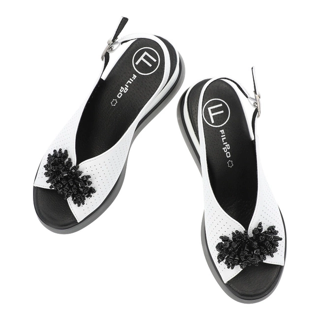 Sandále FILIPPO - DS6076/25 WH Biały