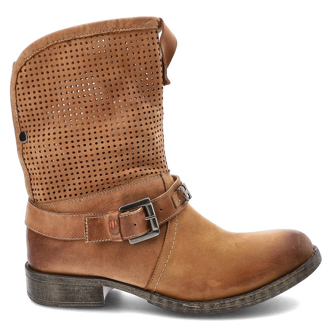 Členkové Topánky Carinii - B2175 Brązowy Ażur