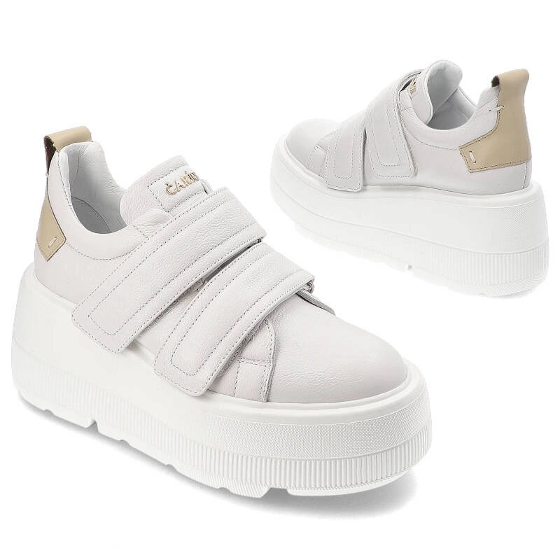 Tenisky Carinii - B9400_-I81-S30-000-G36 Biały/Beż