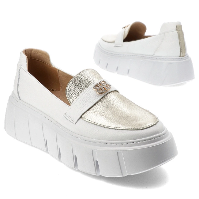 Poltopánky Armodo - 1836 Biały+Złoto