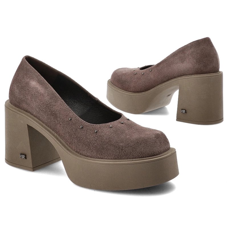 Poltopánky KARINO - 5648/015-P Brąz/Welur