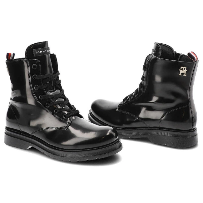 Členkové Topánky Tommy Hilfiger - T4A5-32411-1453999-Lace-Up Bootie Black 999
