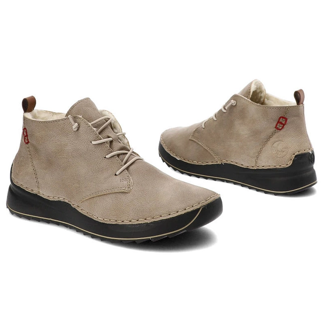 Šnúrovacie Členkové Topánky Rieker - 51510-60 Beige