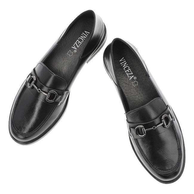 Poltopánky VINCEZA - 18107 BK Czarny Lico Skóra