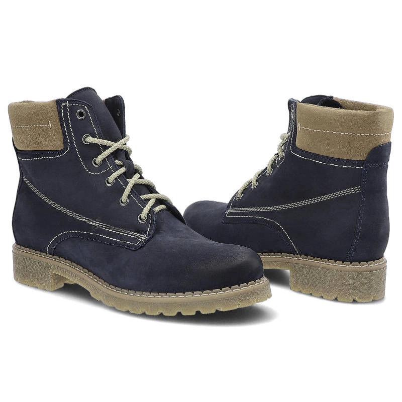 Členkové Topánky Pollonus - 5-0739-011 Granat Samuel/Beż Welur