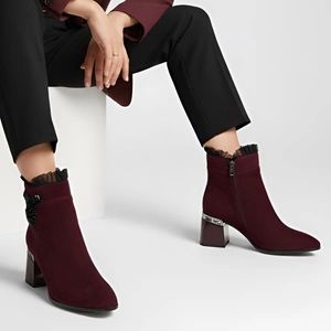 Členkové Topánky S.BARSKI - MR52-127 Wine