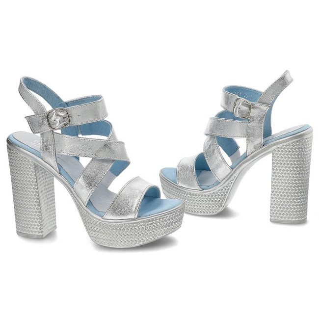 Sandále Simen - 0783 Vs14 Kryształ Srebro