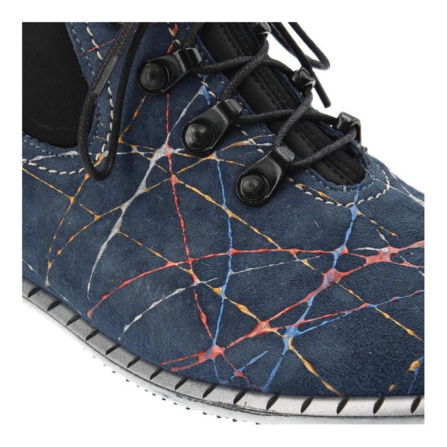 Šnúrovacie Členkové Topánky Simen - 6608A Marineblau/Schwarz