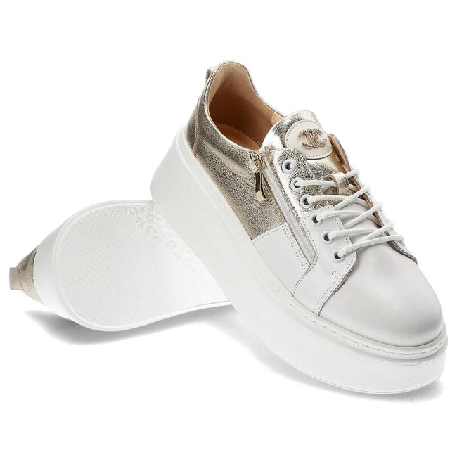 Tenisky Damiss - DS-711 Białe Lico/Zł.Wenus