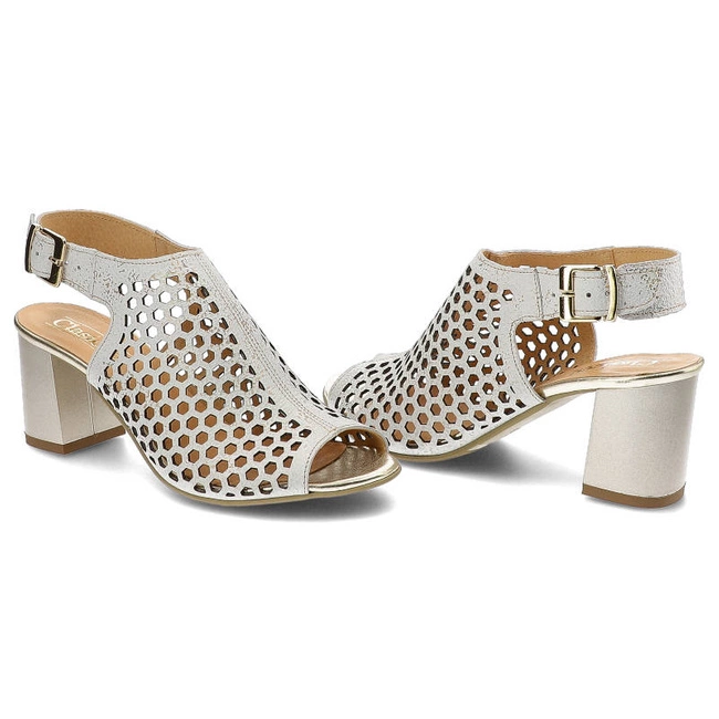 Sandále Clasicco - 0420 Biały/Złoty 1101