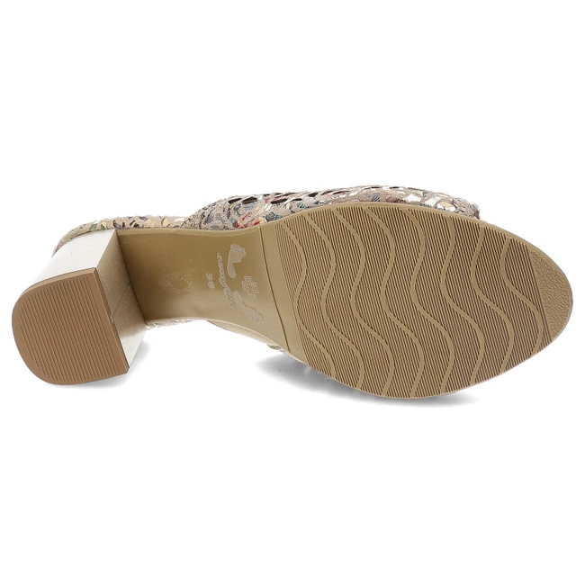Šľapky Armodo - 0446 Beż/Kwiaty 1204