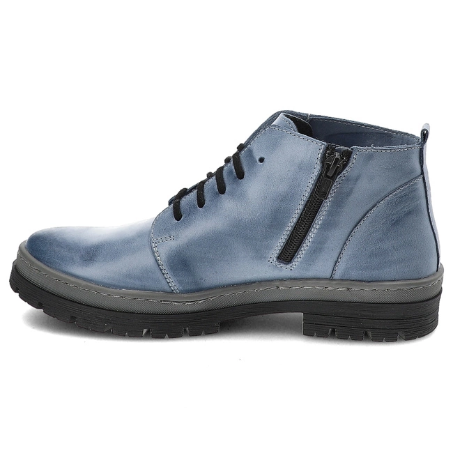 Šnúrovacie Členkové Topánky Wasak - 0689 Jeans