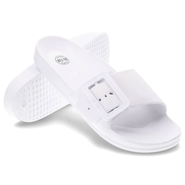 Šľapky Big Star - FF274A391 Biały