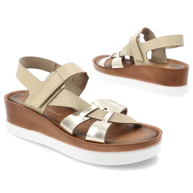 Sandále ARMODO - 40397 Bf.Beż+Bf.Złoto