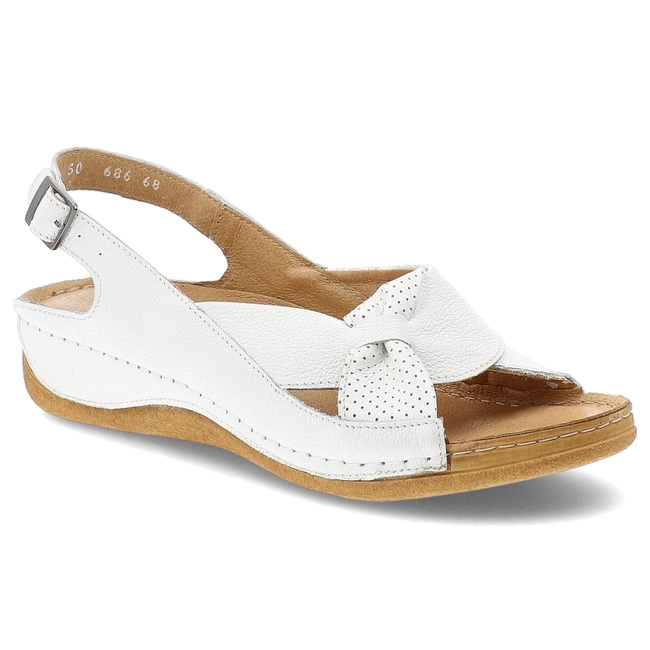 Sandále ARMODO - 5-0686-068 Biały Verona+Pefro