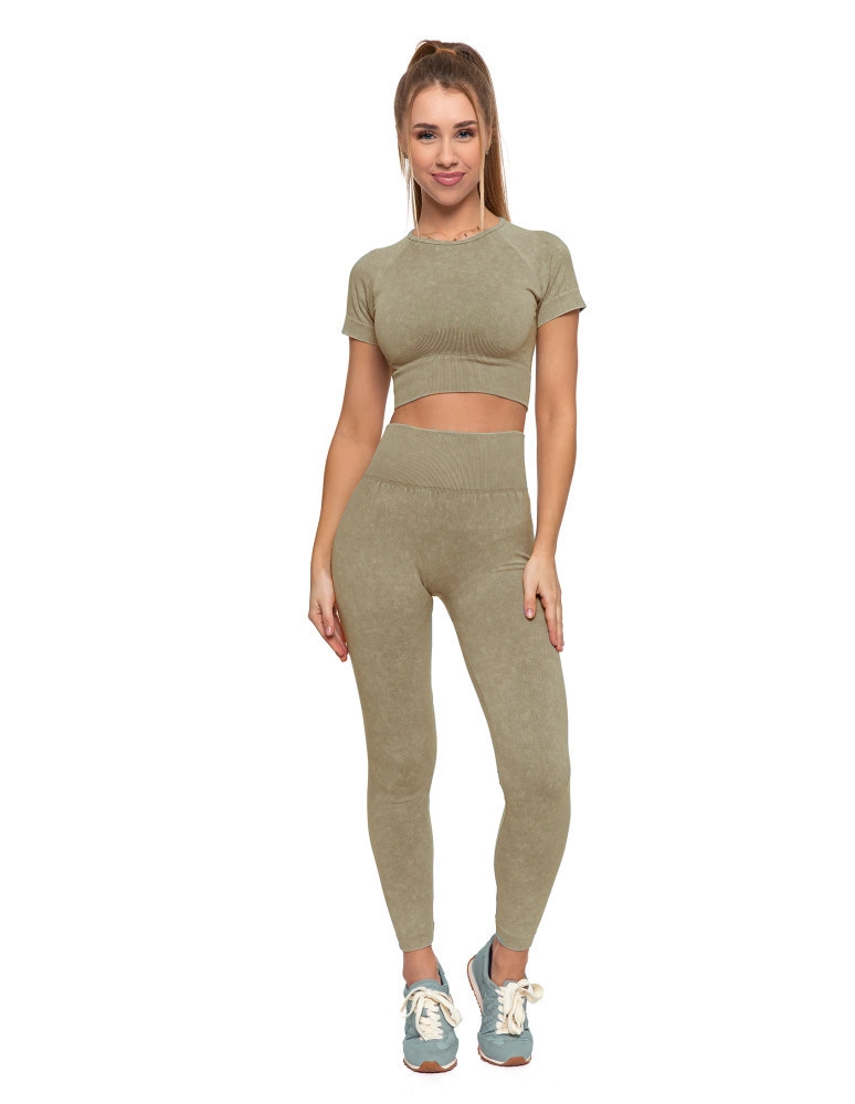 Komplet Top A Legíny MORAJ - Top BD1900-508+Legginsy RDL2200-013 Beige