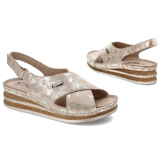 Sandále Pollonus - 5-1514-002 Margerita Koza Beżowe