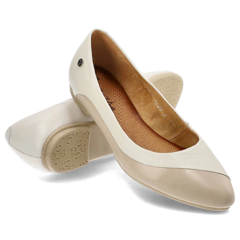 Baleríny Maciejka - 02350-04/00-5 Ecru/Beż Lak