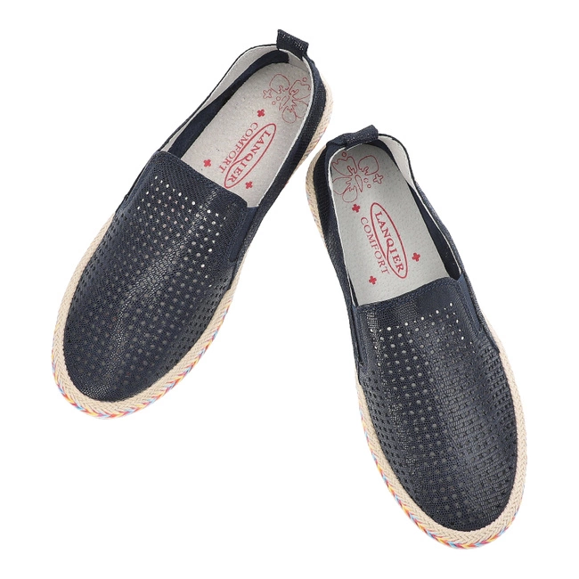 Espadrilky Lanqier - 42C1965 Granatowy
