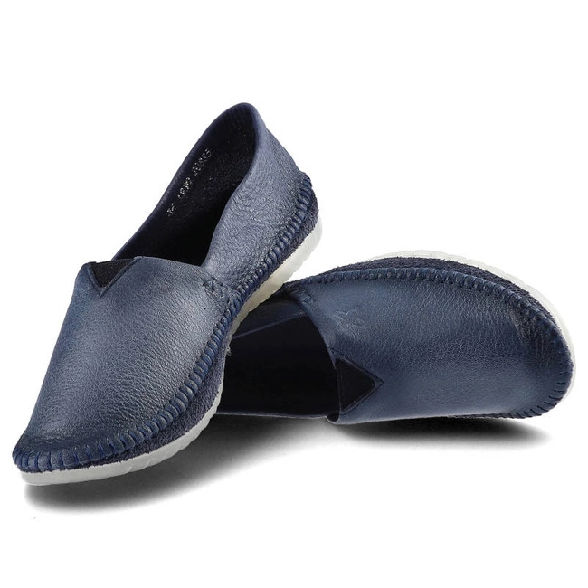 Baleríny Maciejka - 01930-17/00-0 Granat Jeans