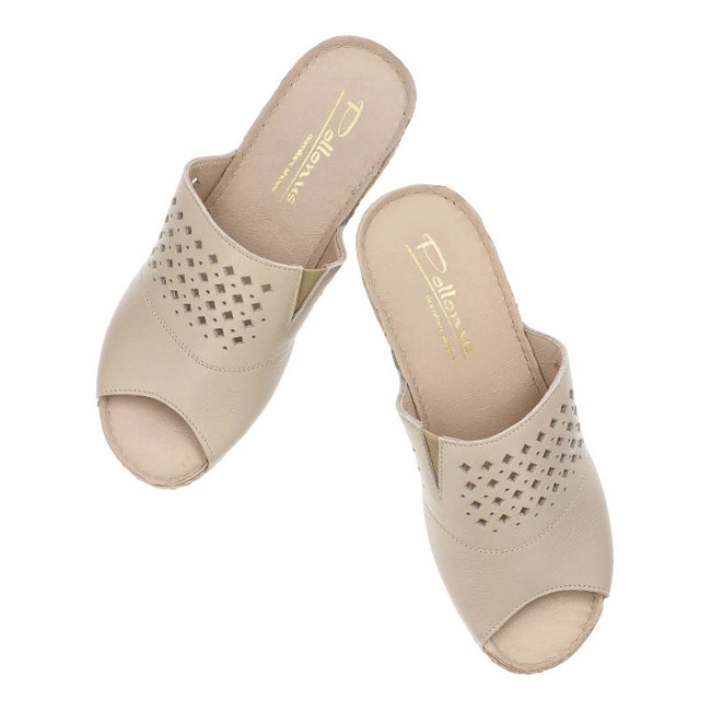 Šľapky Pollonus - 5-1400-007 Wanilia Lico/Perfo