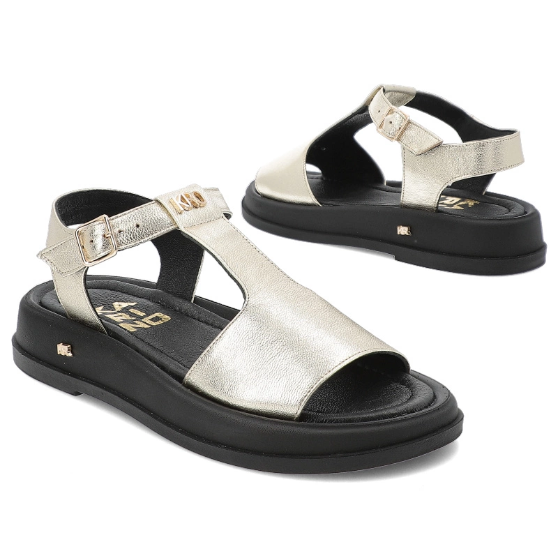 Sandále KARINO - 5123/074-P Złoty/Lico