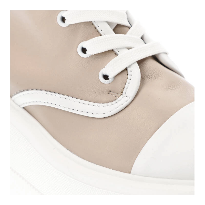 Členkové Topánky Carinii - B9373_-L46-T32-000-G36 Beż/Biały