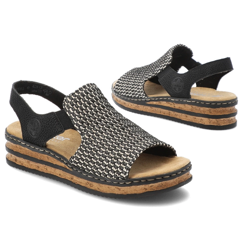 Sandále RIEKER - 62971-00 Black Combination