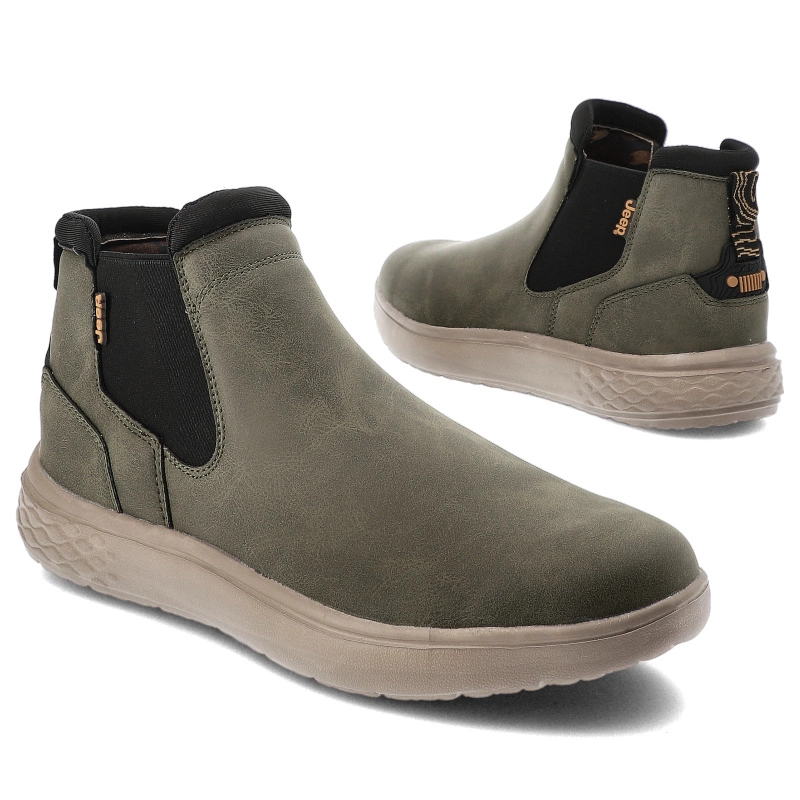 Členkové Topánky Jeep - KOBI CHELSEA JM42130A 020 Military