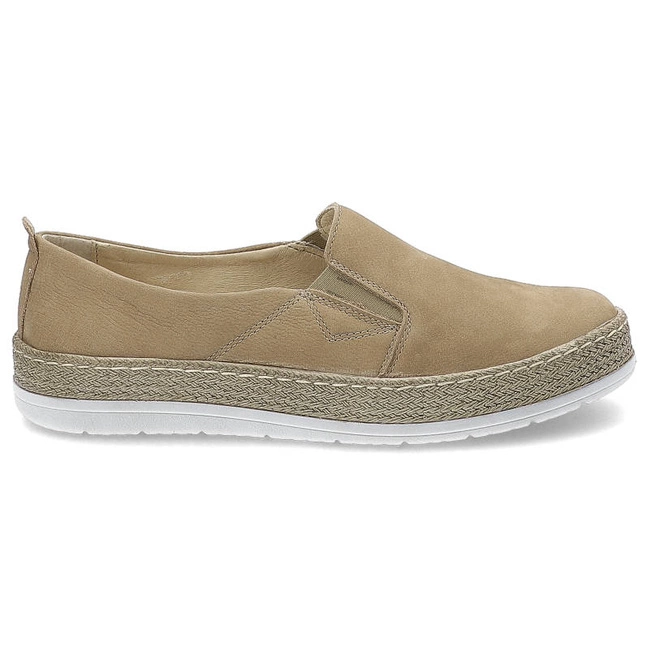 Espadrilky Wasak - 0644 Beż Nubuk