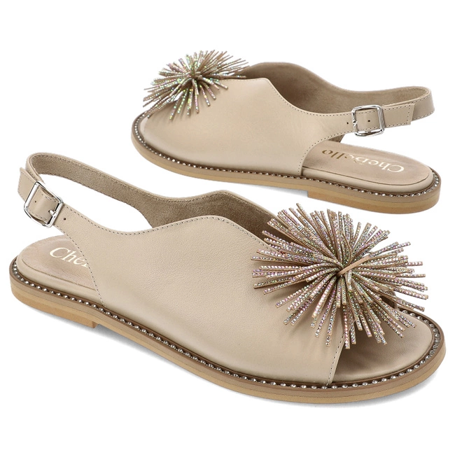 Sandále Chebello - 4344_-394-000-PSK-S130 Beżowy