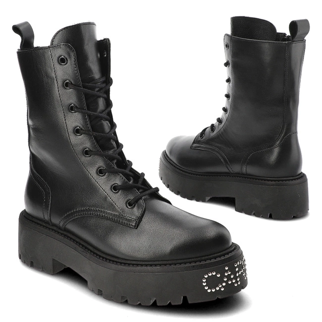 Členkové Topánky Carinii - B9873_-E50-000-000-G58 Czarny