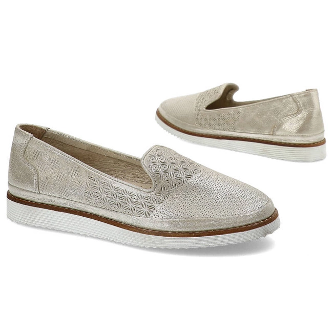 Baleríny Lanqier - 42C2510 Biały White