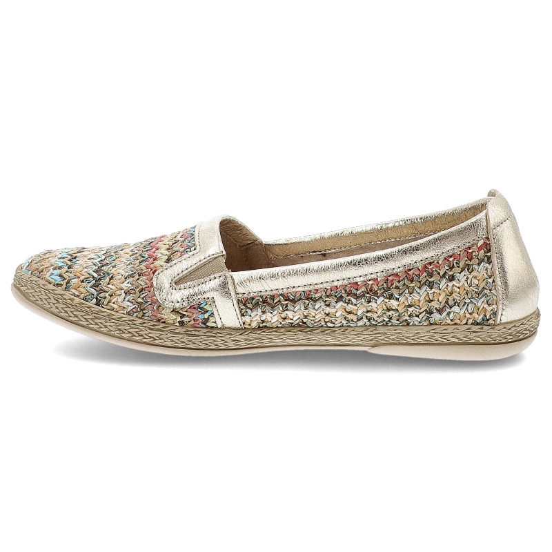 Espadrilky ARMODO - 10178 Plec.Multi/Kryształ Złoto