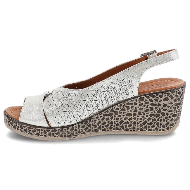 Sandále Lanqier - 44C1064 Srebrny Silver