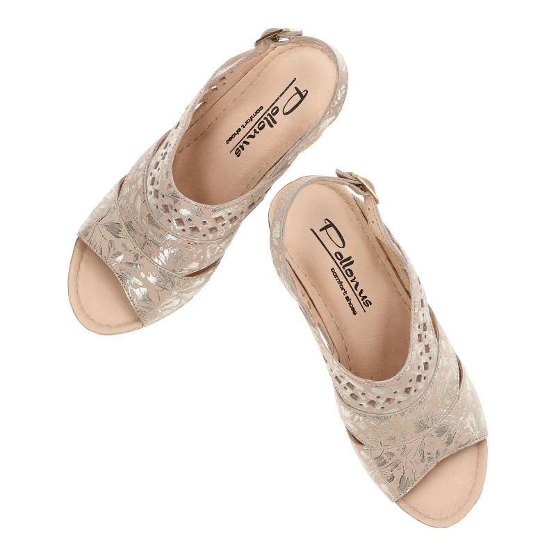 Sandále Pollonus - 5-1398-004 Pigi Złote Kwiaty