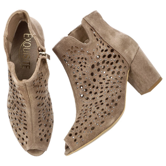 Členkové Topánky Exquisite - 1317 Taupe