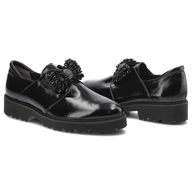 Poltopánky Dwunasty Shoes - 977 Czarny Naplak