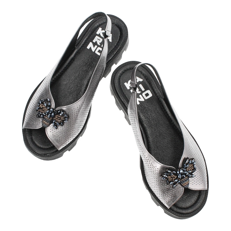 Sandále Karino - 4951/078-P Srebrny/Lico