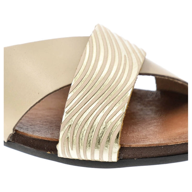 Sandále Lemar - 40141 Bf.Beż+Split Złoto