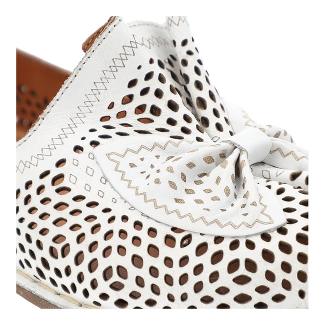 Baleríny RAVINI - 101 148-1 Biały 05