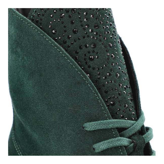 Členkové Topánky Exquisite - 1408 Ciemno Zielony Welur