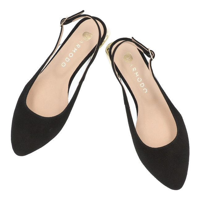 Sandále ARMODO - 879 Czarny Zamsz